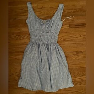 Blue Gingham Sleeveless Dress